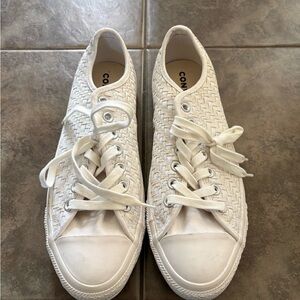 Converse Women's Woven White Sneakers